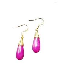 Kolczyki Dangle Koraba Women Purple Emerald Earring Charms 925 Jade 42125