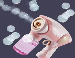 Smoke Fog Spray Bubble Machine Gun Cute Automatic Soap Water Blower Buitenspeelgoed voor kinderen Girls Boys Gift Sport Party Home LJ200906053100