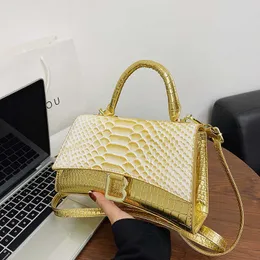 Kvinnors timglashandtag en axelväska Fashion Classic Snakesskin Print Högkvalitativ diagonal spanväskor Luxur Designer Handväska underarmväska handväska