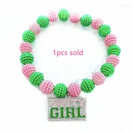 Charm Bracelets Various Elastic Pink Green Waxberries Beads Bracelet Lady Soririty Pretty Girl 08 Ivy Leaf Crest Bangle OGL161 1pcs