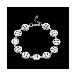Charm Bracelets Womens Sterling Sier Plated Gemini Bracelet Gssb578 Fashion 925 Plate Jewelry Drop Delivery Dhsyb