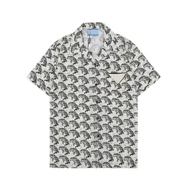 2023 Camicie firmate di lusso Moda uomo Camicia da bowling con stampa geometrica Camicie casual floreali Hawaii Uomo Slim Fit Manica corta Varietà M-3XL