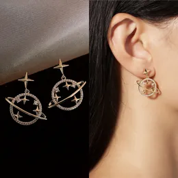 Orecchini pendenti brillanti di lusso per le donne Orecchini pendenti con strass lunghi a forma di cuore a forma di fiore a cerchio grande Orecchini pendenti per gioielli da sposa