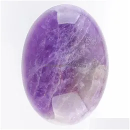 Loose Gemstones Natural Oval No Hole Cabochon 22X30Mm Beads Fit Making Jewelry Ring Earrings Necklace Amethysts Opal Jades Bu306 Dro Dhsid