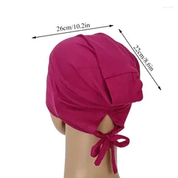 Beanies Beanie/Skull Caps Elastic Bandage Cap Solid Color Base Pirate Hat Turban All-Match Skinvänlig neutral flerfärgad