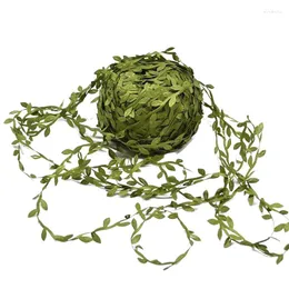 Decorative Flowers 1/5/10/20 Metre Artificial Hanging Christmas Garland Plants Vine Leaves Green Outdoor Home Wedding Party Bathroom Garden