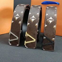 Designer Belt Width 3.8CM Genuine Leather Belts Man Woman Classic Personalized Print Letters Gold Sliver Black Metal Smooth Buckle Color