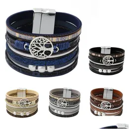 Other Bracelets Pu Leather Bracelet Womens Pearl Fashion Accessories Drop Delivery Jewelry Dhwl9