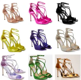 Elegant Summer Azia Sandals Purple back Bridal Footwear lady Pumps Dress Party Wedding High Heels BOX 35-43