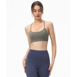 Sports BH SUCKSUST Women's One-Piece Y-formad baksida Fitness Suit Top AntibacterialSummer Ytterkläder Yoga Bra Velafeel