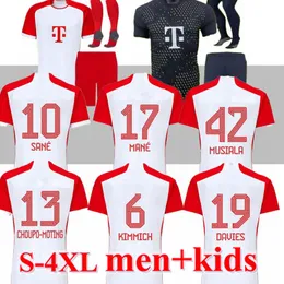 S-4XL 23 24 Musiala Soccer Jerseys Sane 2023 2024 Football Shirt Goretzka Gnabry Bayerns Munich Camisa de Futebol Men Kids Kits KITS.