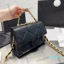 2023-Damen-Cross-Body-Schultertaschen, klassische Mini-Klappe, gesteppte Geldbörse, Drehverschluss, Gliederkette, Griff, Tragetaschen, Outdoor, Saocoche-Handtaschen, 5 Farben, Tasche 22 x 13 cm