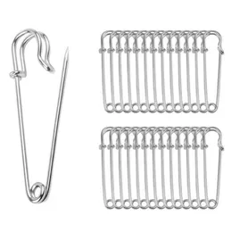 20pcs 38/45/50/75/80/100mm Large Safety Pins Blank Brooch Base Fastener for For DIY Spring Lock Jewelry Craft Making Accessories