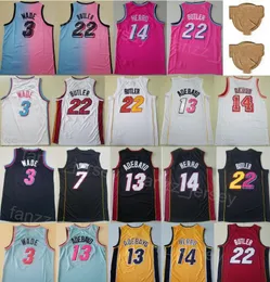 Team Basketabll Finals Tyler Herro Jersey 14 Jimmy Butler 22 Bam Adebayo 13 Dwyane Wade 3 Vice Edition Earned City Shirt For Sport Fans All Stitched Breathable Sale