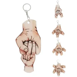 Father's Day Hand Key Chain Family Gifts Keychain Father And Son Fist Pendant Acrylic Key Ring Keyring Father Gift