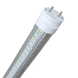 Tubo de luz de luz LED de 4 pés 72W 2 pino G13 Base Cool branca 6000k, capa transparente T8 Bypass de lastro exigido, impulsionada por dupla extremidade de 48 polegadas T8 72W