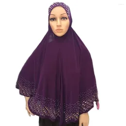 Ubranie etniczne Malaysia Khimar muzułmańskie kobiety hidżab One Piece Amira Instant Scalf Głowa Głowa kryształowy szal hidżab