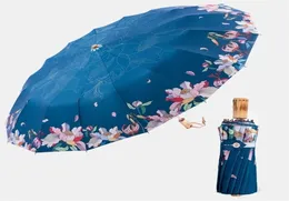Paraplyer paraply regn kvinnor enkla retro 16 ben förbättrad vindbruka fallskärm kreativ för mens gåvor parasol 2210252294298