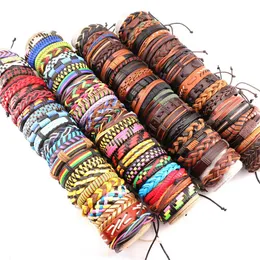 Bangle Groothandel 30/50 stks Heren Vintage Lederen Bangle Armbanden Manchet Sieraden Gift Party Armbanden Voor Vrouwen