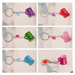 Key Rings Ship Cute Teacup Resin Coffee Cup Car Pendant Keychain Gifts R118 Mix Order 20 Pieces A Lot Keychains Drop Delivery Jewelry Dhci0