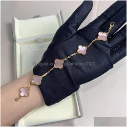 Stud Clover Van Orecchini di marca Love Red Heart Orecchini in oro rosa Orecchino Orecchini Anelli Collana Bracciale Bracciali Gioielli Drop Delivery Dhqda