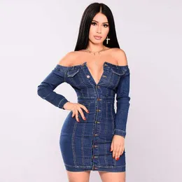 Casual Dresses Women Summer Sexy Tight Denim Short Dress Woman Fashion Sleveless Cotton Party Club Blue Jean Female Fashionable Frocks