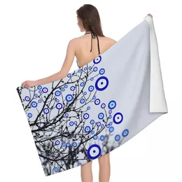 Turkish Evil Eye Tree Bath Beach Towel Microfiber Mediterranean Amulet Shower Sports Yoga Towels