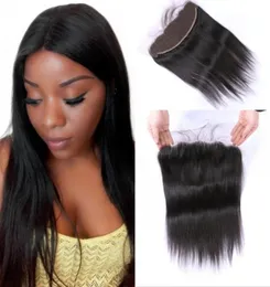 Brazilian Straight Hair 13x4 Pre Plucked Silk Base Lace Frontal Closure4232687