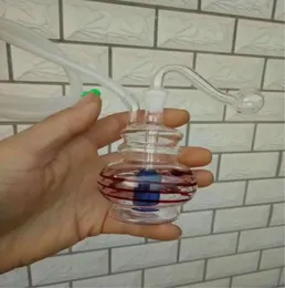 Rökrör vattenpipa bong glas rigolja vatten bongs mini, randig glaspanna