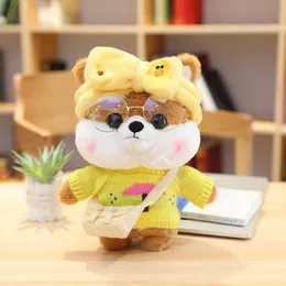 Plush Dolls 30cm Cartoon Shiba Inu Dog Plush Doll Toy Cosplay Dress Up Dog Plush Dolls Kids Soft Stuffed Animals Pillow Toys Birthday Gifts 230523