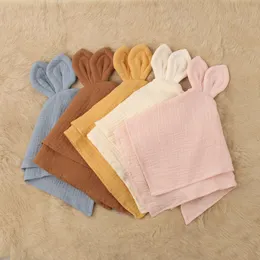 Baby Cartoon Bunny uspokaja ręcznik, uspokaja lalka na noworodka miękkie, pocieszający ręcznik