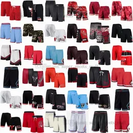 Shorts de basquete personalizados para times esportivos, calças hip pop com bolso e zíper, calça de moletom azul, branca, preta, vermelha, roxa, costurada, estampada JustDon Short