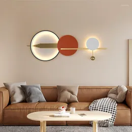 Lâmpada de parede Art Deco Led Gold Orange Branco Branco Metal Lighing SCENCE 70/120CM PARA AROLO