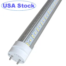 T8 4 Fuß LED-Röhrenlicht-Ersatz, 6500 K, G13, 72 W, 4-reihig, kaltweiß (Bypass-Vorschaltgerät), 150 W-Äquivalent, 7200 Lumen, Dual-End-Stromversorgung, transparente Abdeckung, AC 85–277 V, 25 Stück, usalight