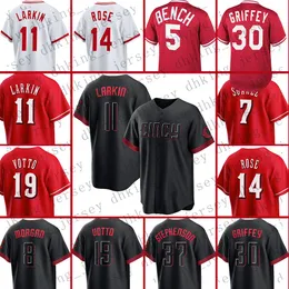 Jonathan Indias Cincy Baseball Jerseys 30 Ken Griffey Jr Barry Larkin Johnny Bench Cincinnatis Nick Senzel Graham Red Ashcraft Alexis Diaz Jake Fraley