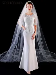 Bridal Veils Arrival Veu Noiva Veil 2023 White Lvory European And American Trailing Tulle Wedding Accessories Exquisite