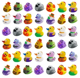 Halloween Rubber Ducks Baby Bath Toys Zapasy dla dzieci prysznic w kąpieli pływak piszczący dźwięk woda woda gra gier dla dzieci