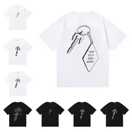 2023 Yeni Erkek Trapstar T Shirt Kısa Kollu Baskı Kıyafet Şenil Kadın Tees Siyah Beyaz Pamuk Londra Sokak Giyim Moda Giyim S-XL