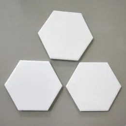 Creative Hexagon Ceramic Cork Coaster for Wooden Table Home Ceramics Decoration Cup Mat Wholesale 0714