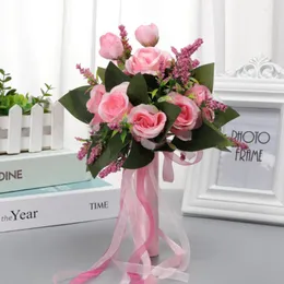 Dekoracyjne kwiaty ślubne ślubne bukiet ręcznie robiony sztuczne róże dostarcza domowe dekoracja