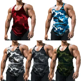 Mens tampo de tampo de verão Camuflagem de camuflagem de camuflagem de pisão respirável Tee de ginástica de ginástica Men tshirt Fashion Crew Fitness 230524