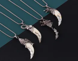 Fashion Wolf Tooth Necklace for Men Long Chain Vintage Sieraden Gift C31083151