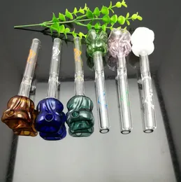 Tubos de fumaça Bongoh Bong Rig Bong Bongos de água coloridos Rose Glass Straight Smooth Pote