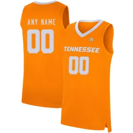 Niestandardowy Tennessee Volunteers Jerseys Men College White Orange US Flag Fashion Modna Dostosuj uniwersytet koszykówka noszenie dla dorosłych rozmiar szwy