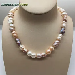 Necklaces selling well Baroque keshi style Peanut shape real freshwater pearls statement necklace light to dark color fine jewelry Special
