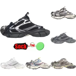 3XL Trainer Mule Casual Shoes Paris Men Women Chunky bottom Silver Grey Triple Black White Multi Mens Summer Sport Loafers Flat Breathable Designer Sneakers 36-46