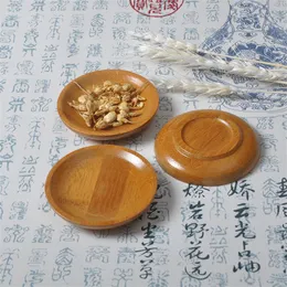 100pcs/lot Bamboo Socer Storay Tray Round Small Dish Photo Studio Photography Food Confectionery Snacksの背景小道具