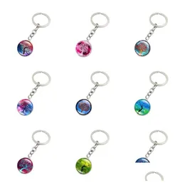 Key Rings High Quality Breath Gemstone Keychain Pendant Chain Kr220 Keychains Mix Order 20 Pieces A Lot Drop Delivery Jewelry Dhfhz