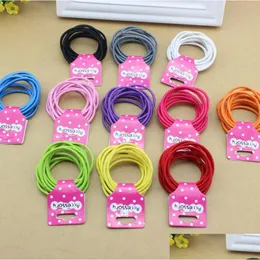 Elastico per capelli Elastici High Elastic Rope 10 pezzi di banda per bambini per set GSFQ069 Accessori per dropiutici per drop di consegna di goccia di consegna di goccia H Dhvza