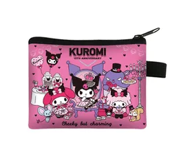 Mode kawaii roze paarse kuromi munt portemonnee grote capaciteit munt ritssluiting tas accessoires 25 stijlen